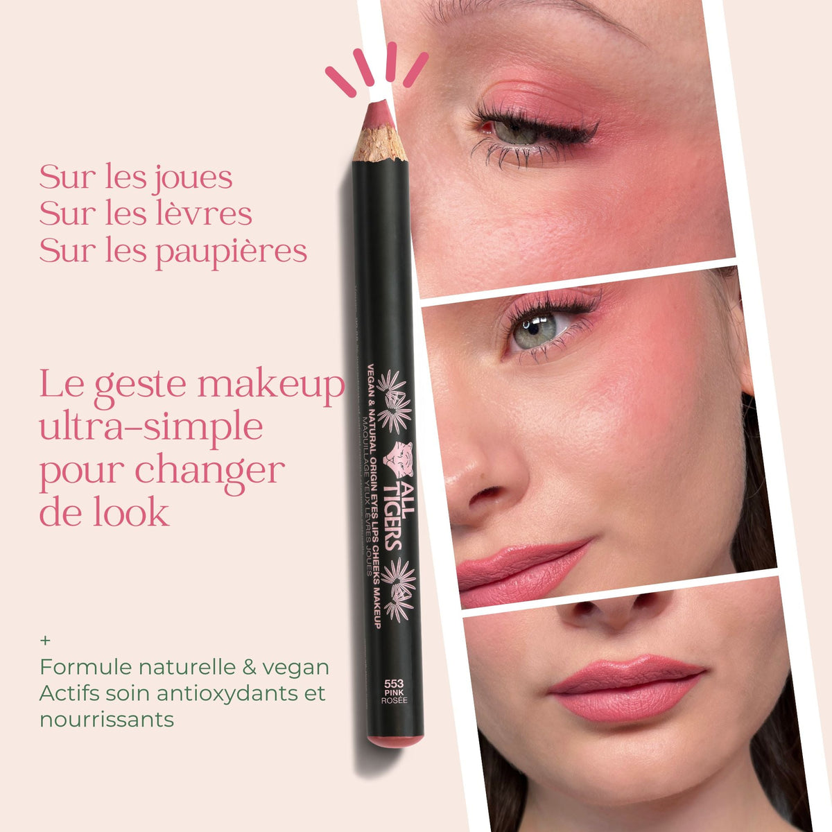 MULTI-Produkt für Augen, Lippen, Wangen | Rosée 553