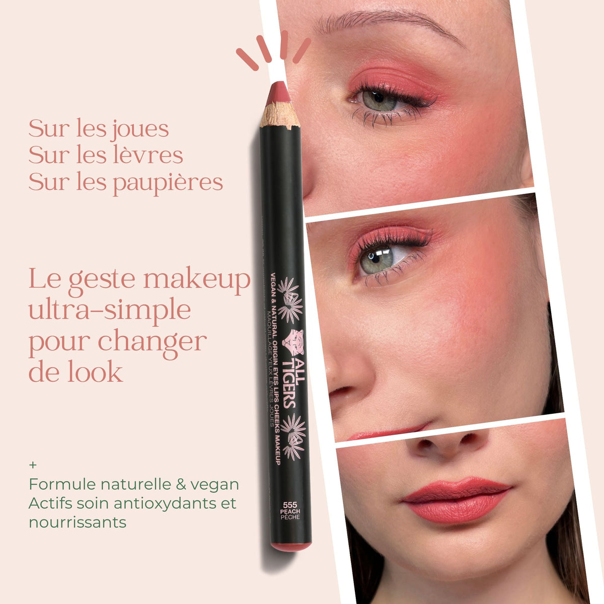 MULTI Augen, Lippen, Wangen | Pfirsich 555