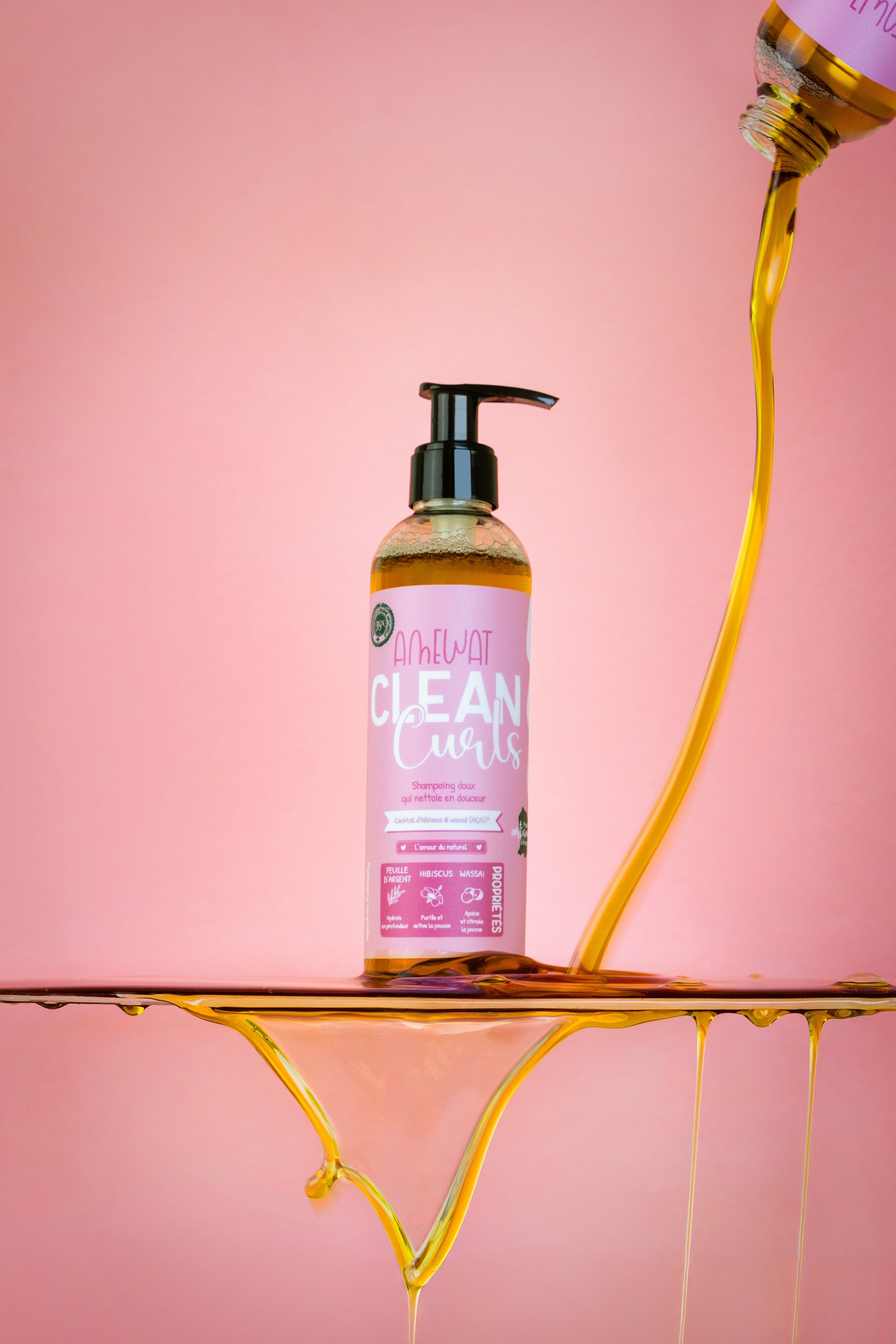 Clean Curls 🫐 Shampoing ultra doux à la feuille d'argent et hibiscus LFB