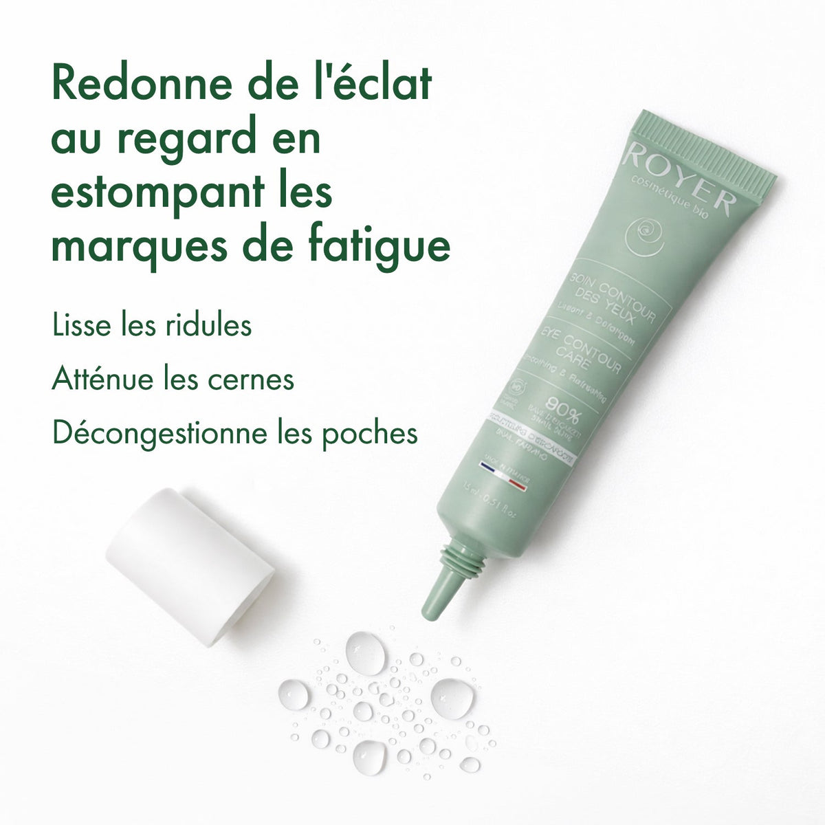 Soin contour des yeux à la bave d'escargot