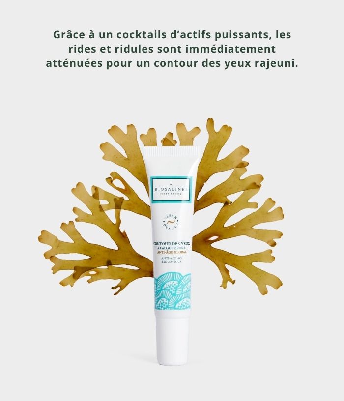 Contour des yeux anti-âge à l'algue brune