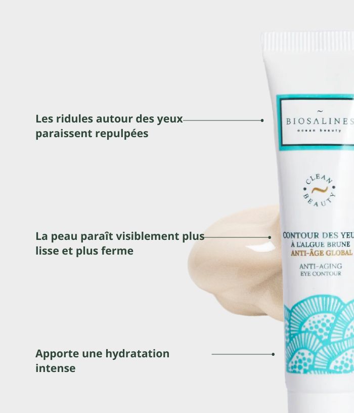 Anti-aging eye cream with brown algae