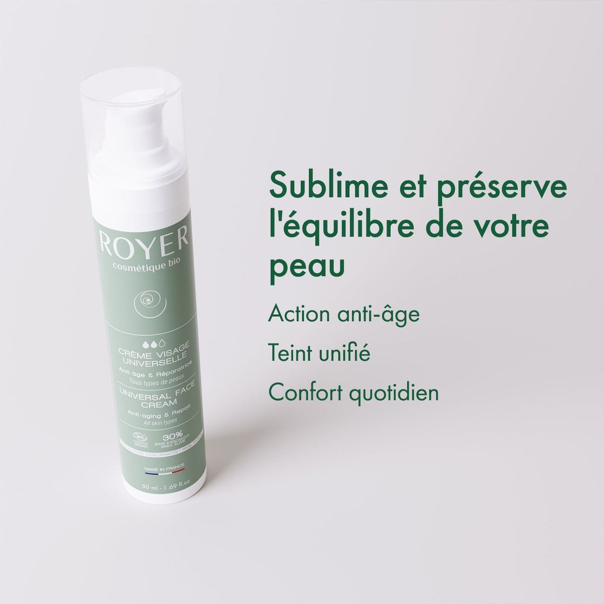 Organic universal snail slime facial cream