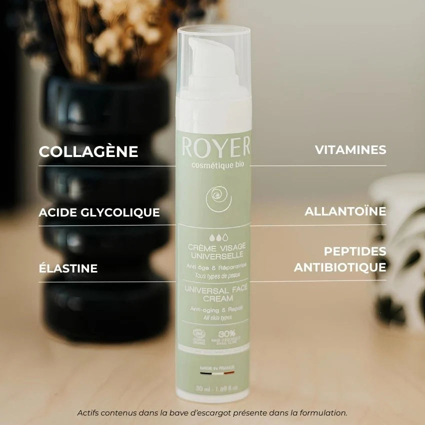 Crème visage universelle à la bave d'escargot