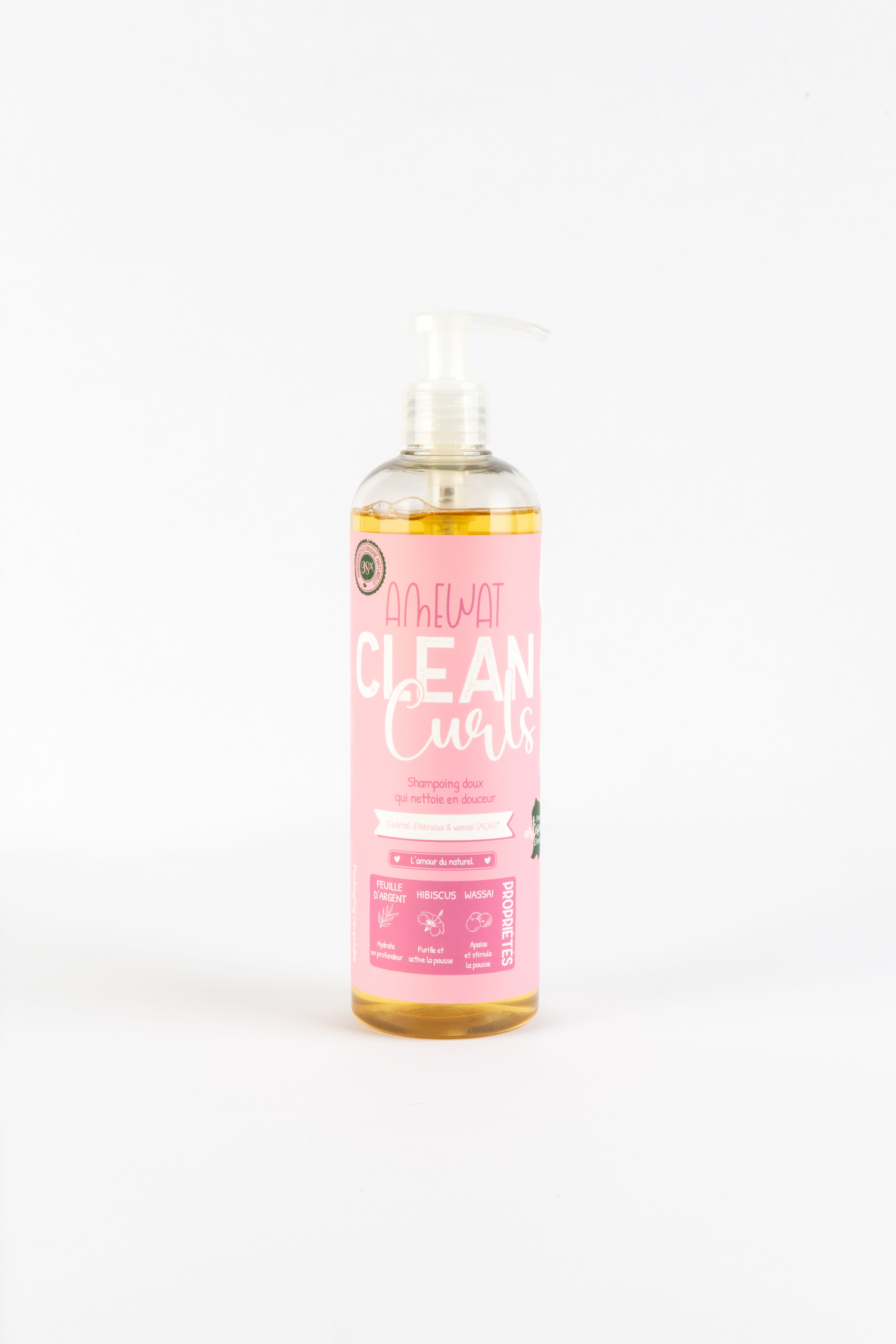 Clean Curls 🫐 Shampoing ultra doux à la feuille d'argent et hibiscus LFB