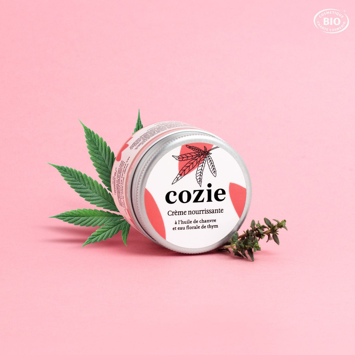 Nourishing cream with hemp oil and thyme floral water