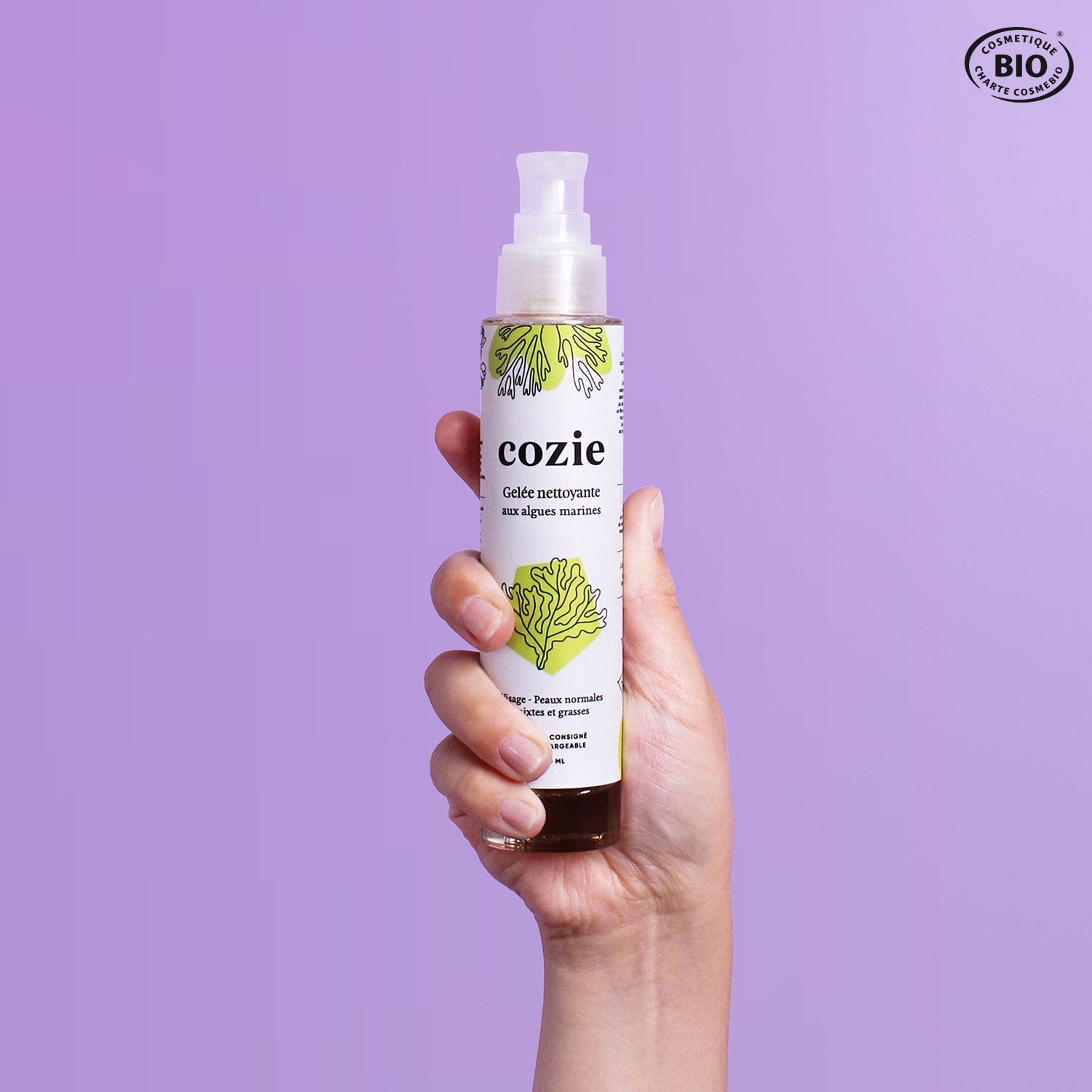Seaweed cleansing gel for the face