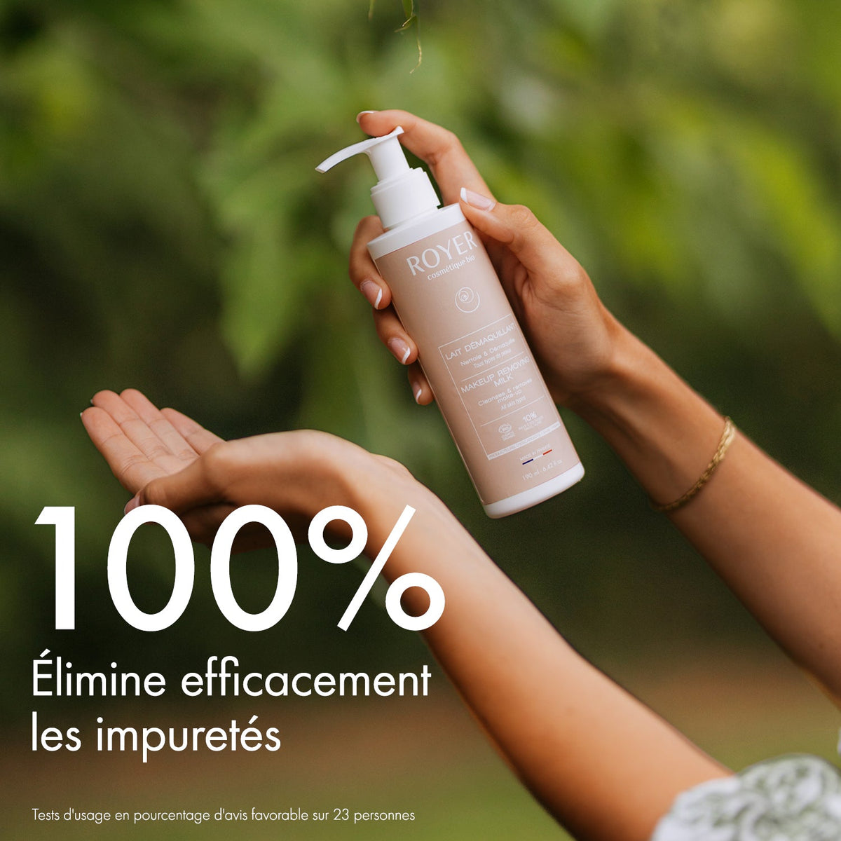 Lait démaquillant à la bave d'escargot