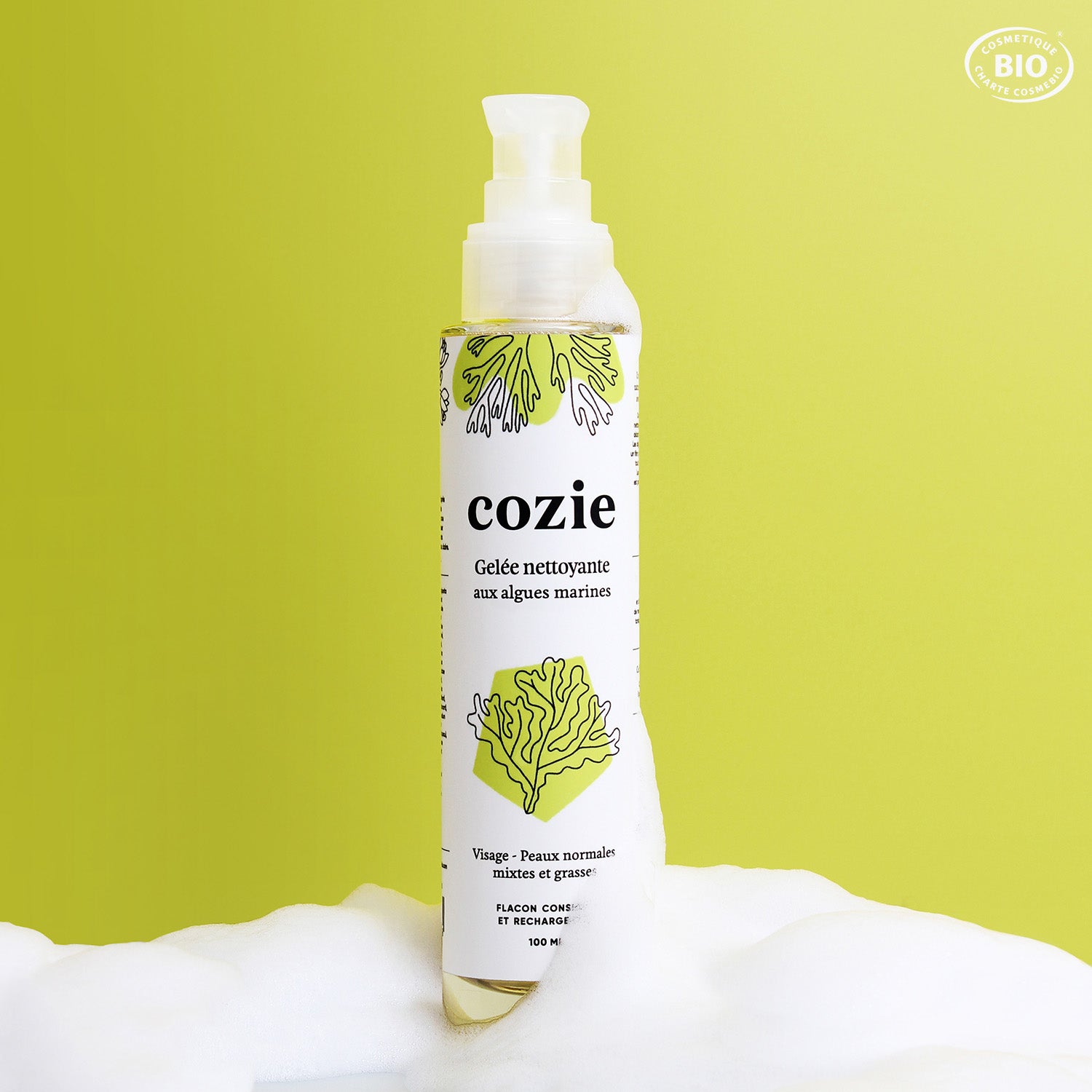 Seaweed cleansing gel for the face
