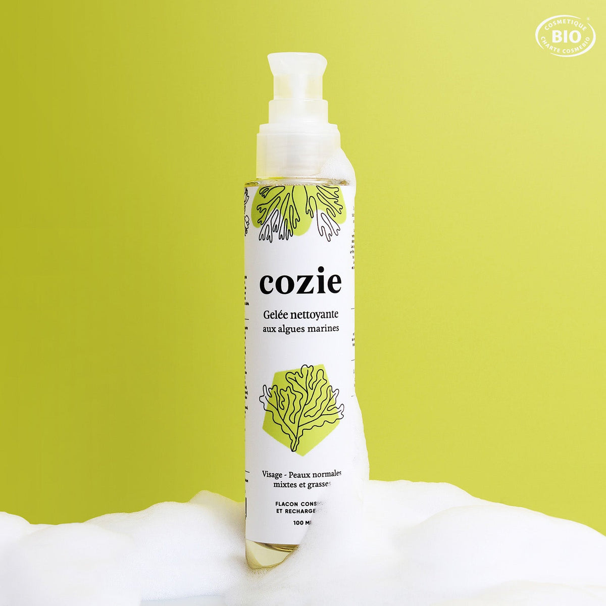 Seaweed cleansing gel for the face