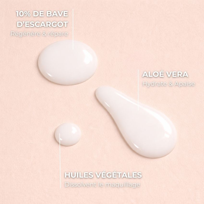 Lait démaquillant à la bave d'escargot