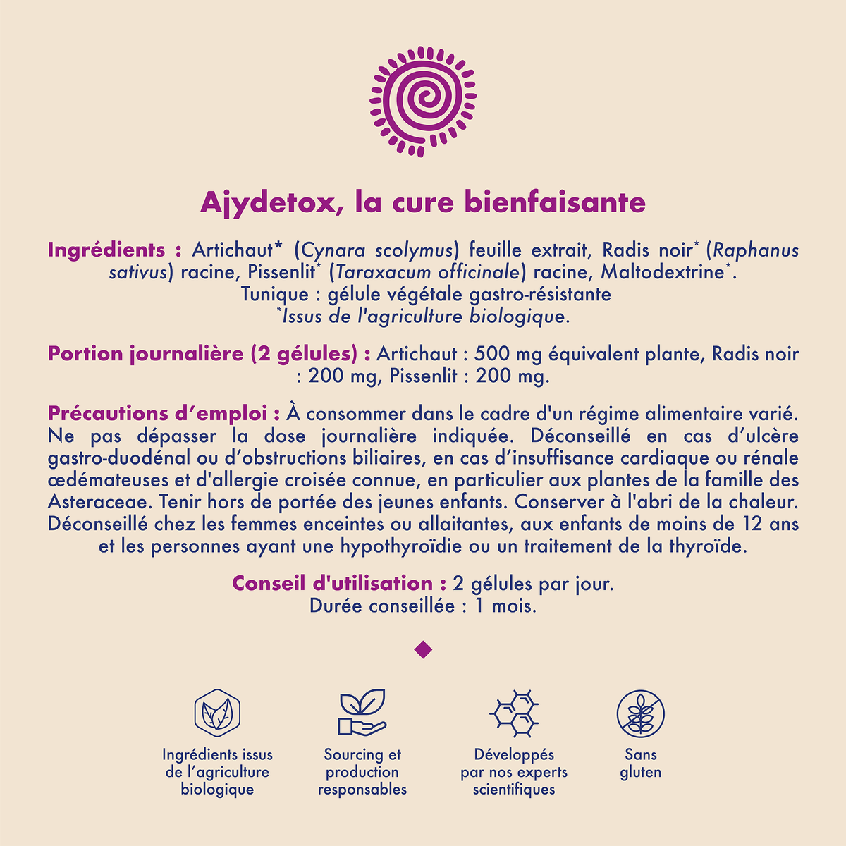 AJYDETOX BIO - Digestion and liver - Food supplements - Depurative