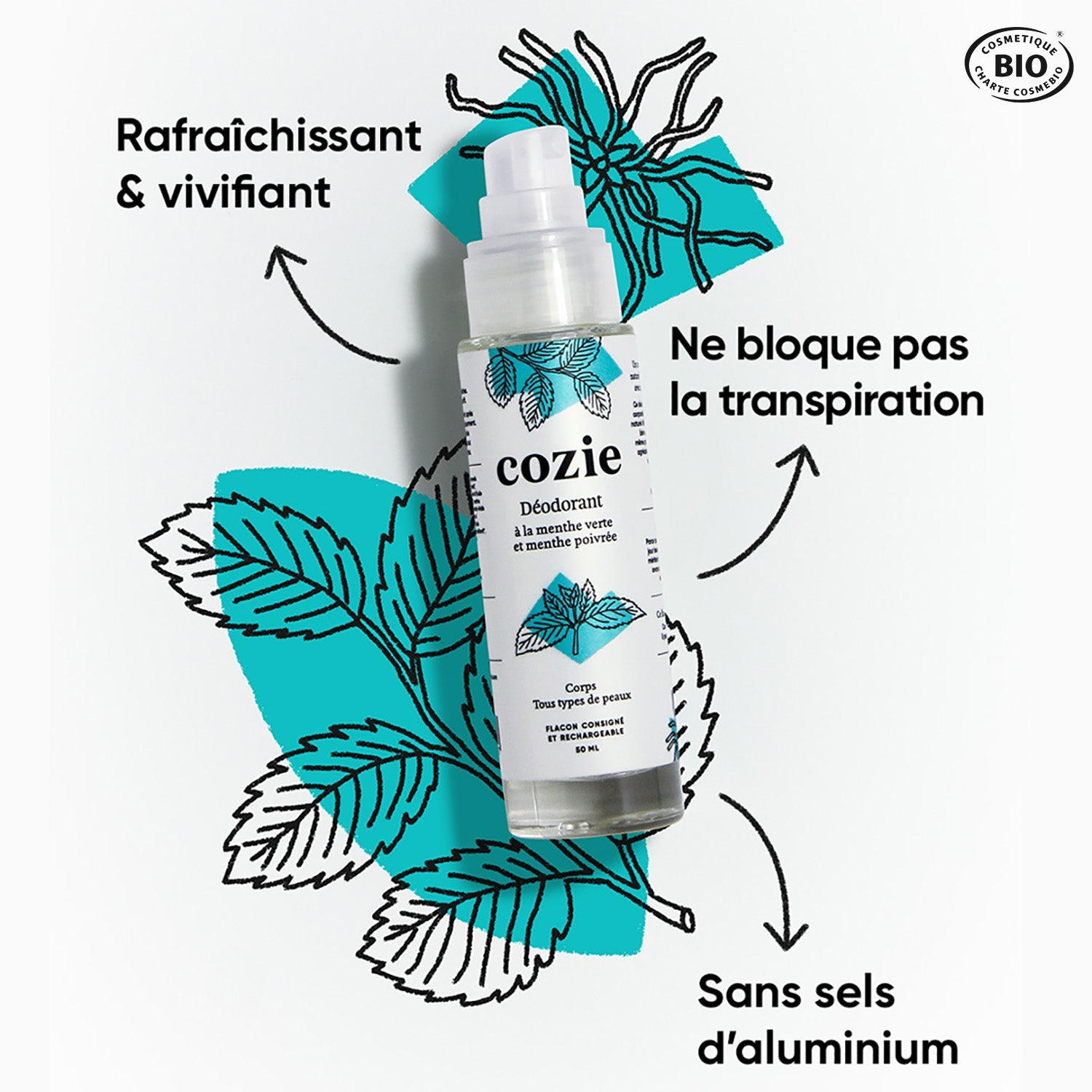Spearmint and Peppermint Deodorant