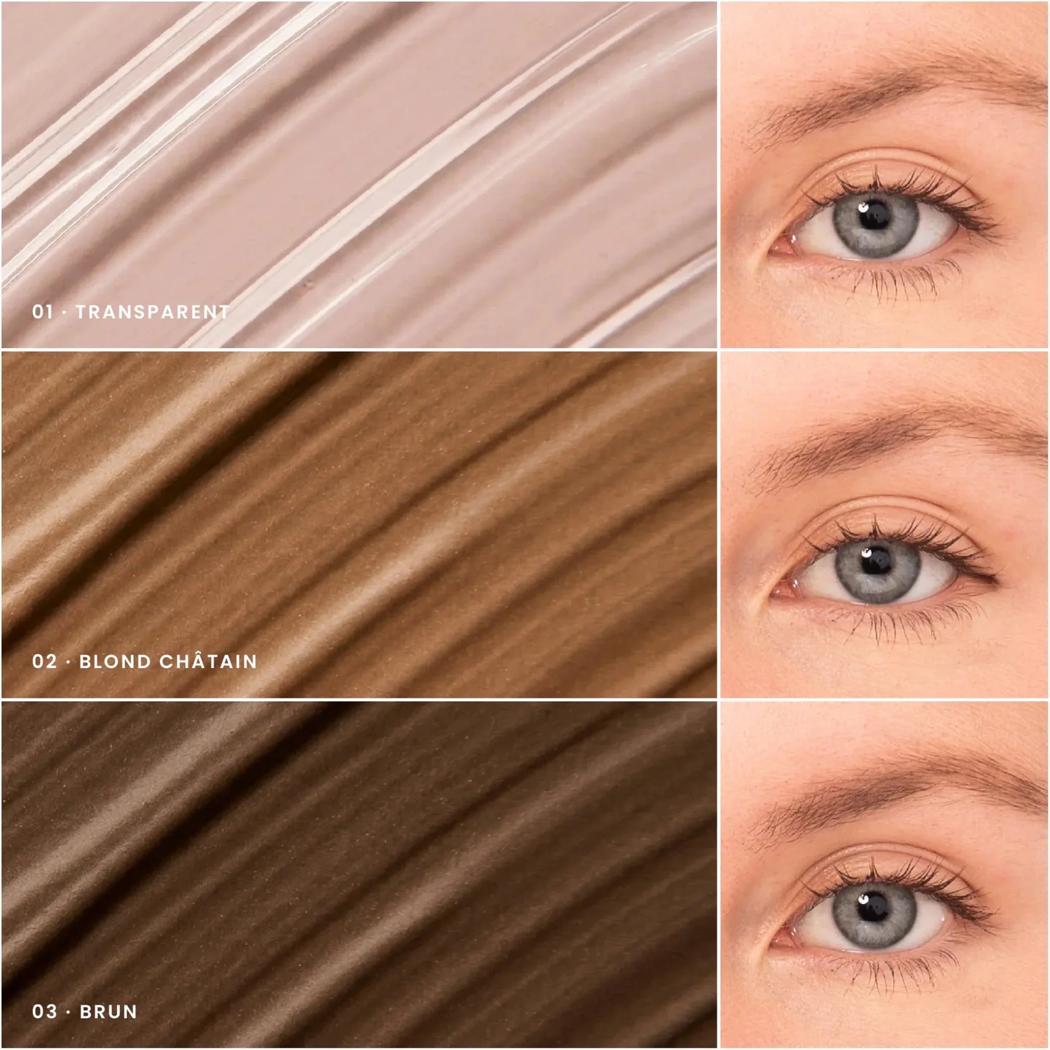 Gel à sourcils transparent