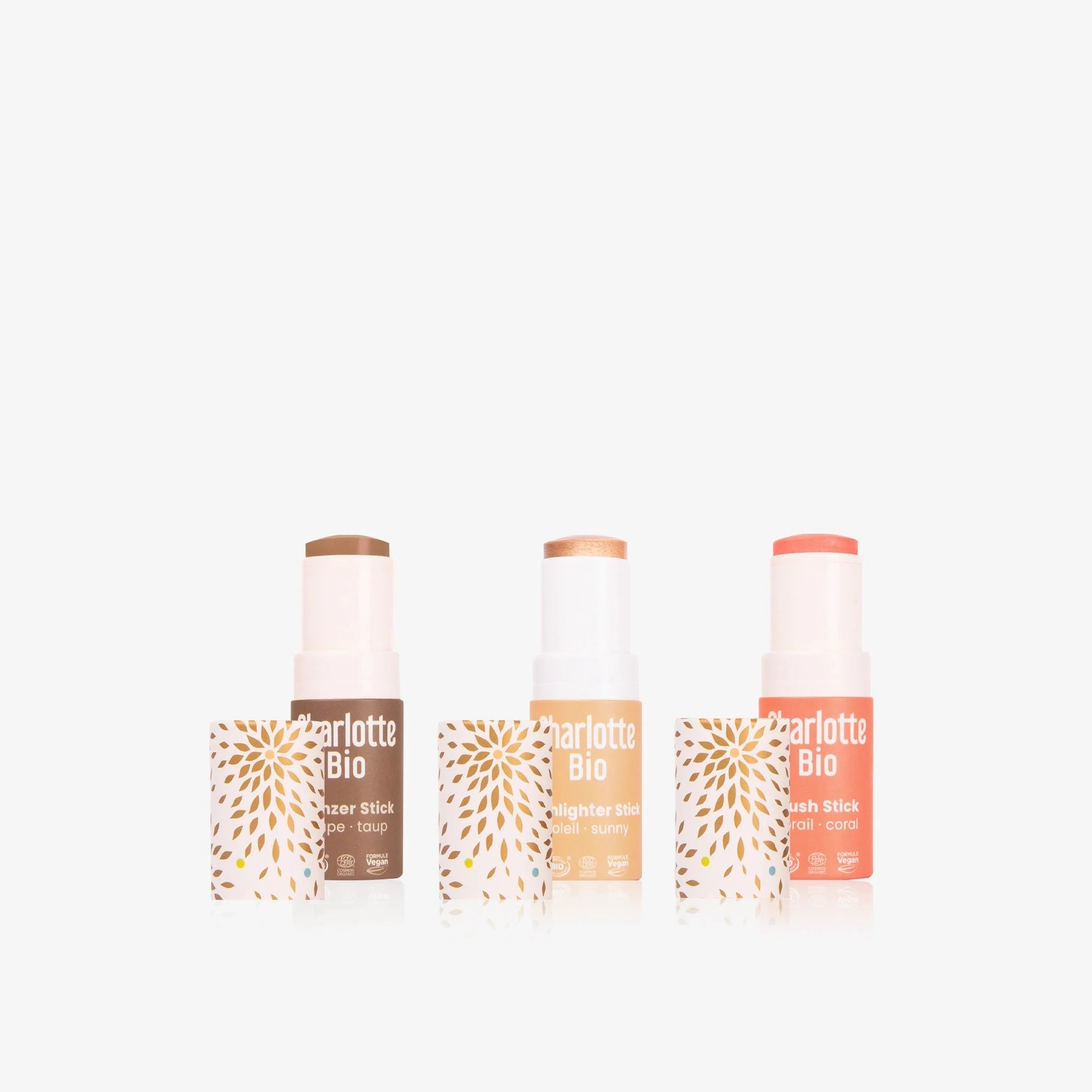 Trio sticks teint : bronzer + blush + highlighter