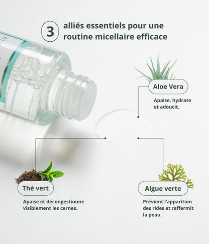 Micellar cleansing water with aloe vera