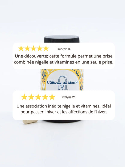 Énergie & Santé - Nigelle et Vitamine C, D - Cure de 2 mois