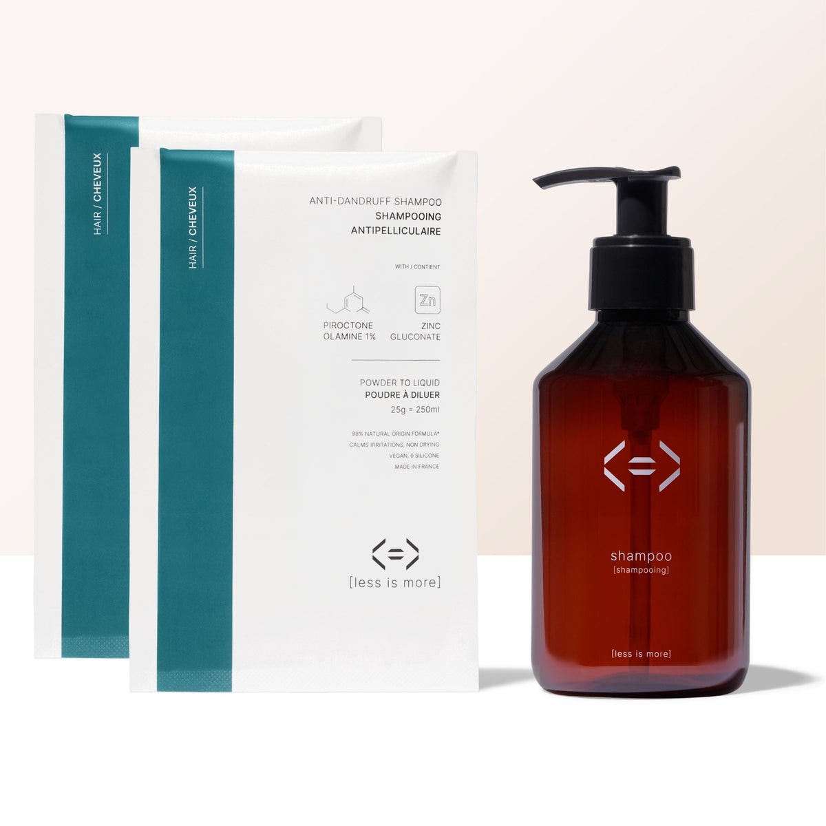 kit shampoing antipelliculaire (1 bouteille + 2 recharges)