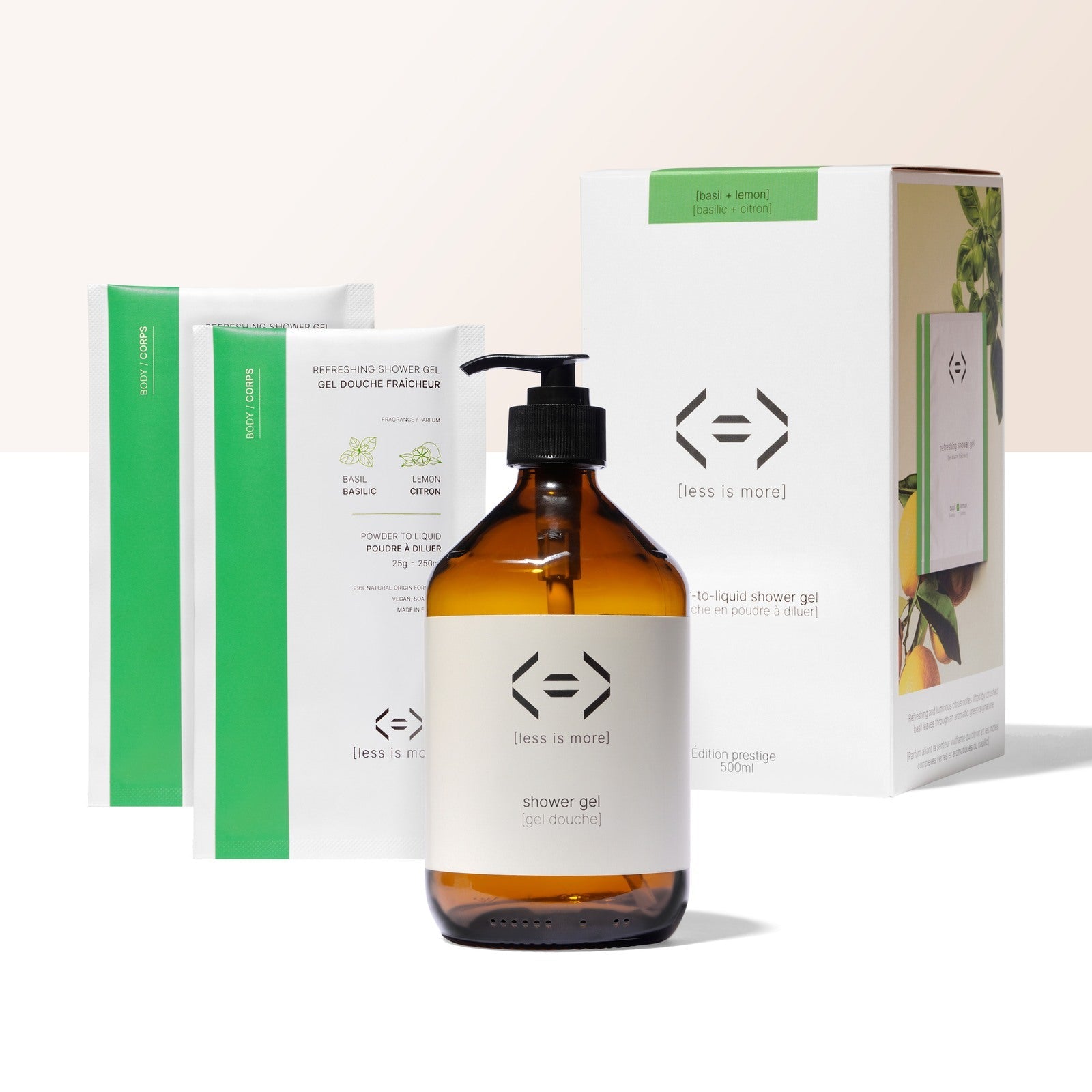 Prestige Gift Set - Fresh Shower Gel 500 ml [Basil + Lemon]