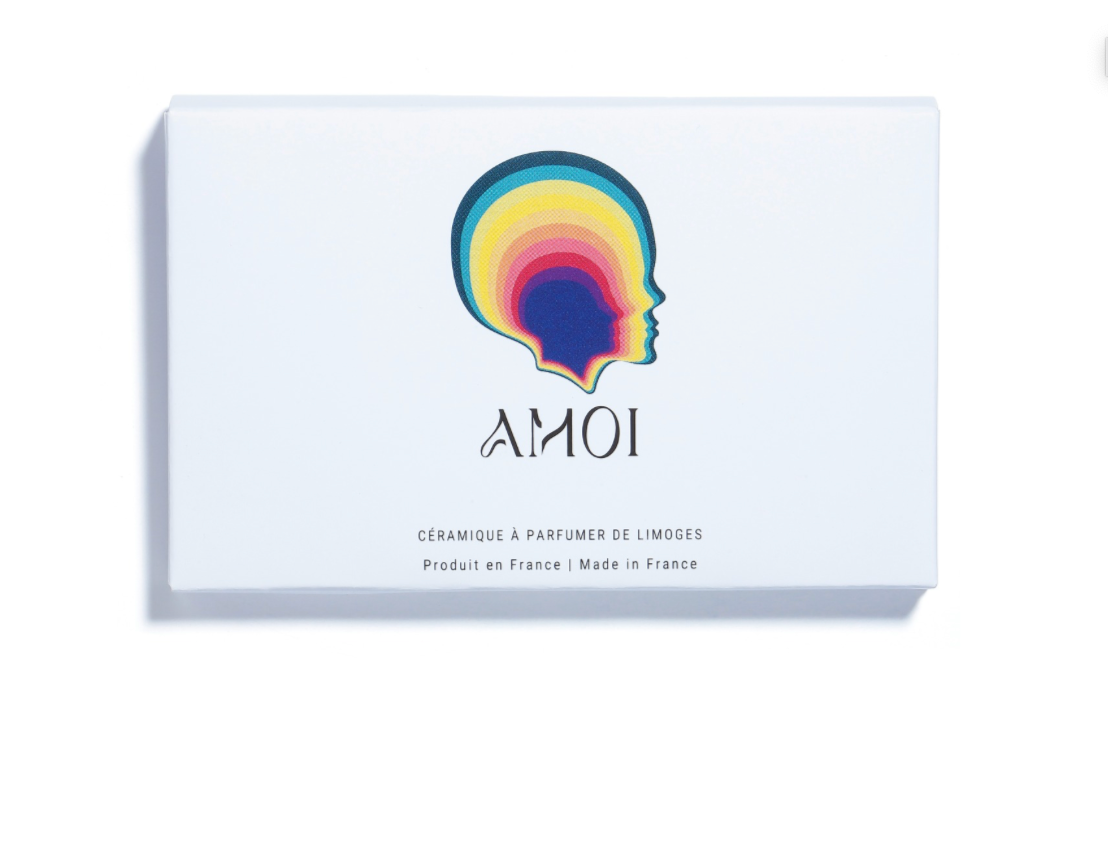AMOI bijou talisman  - Médaillon en céramique de Limoges à parfumer - Edition limitée