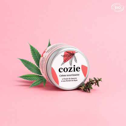 Nourishing cream with hemp oil and thyme floral water