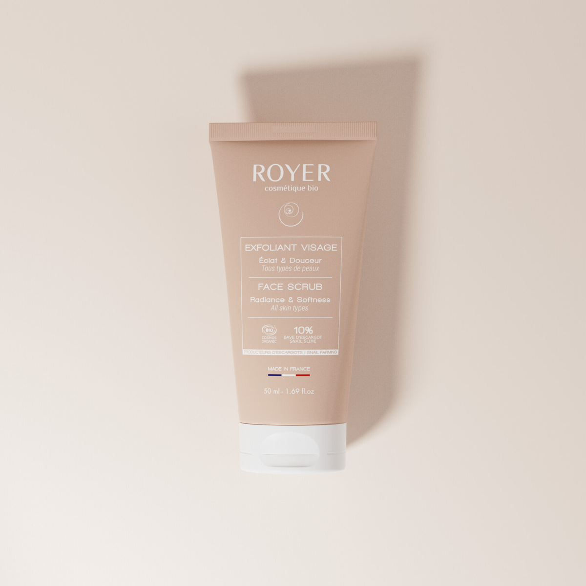 Organic snail slime facial exfoliant