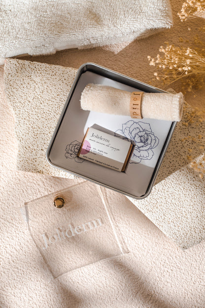 kit savon nettoyant de voyage rose Joliderm