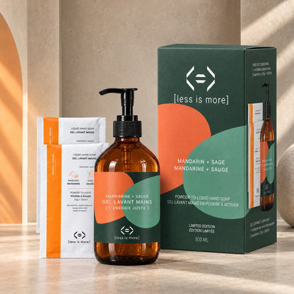 Chromessence Énergie Juste gel lavant mains coffret prestige 500 ml [mandarine + sauge]