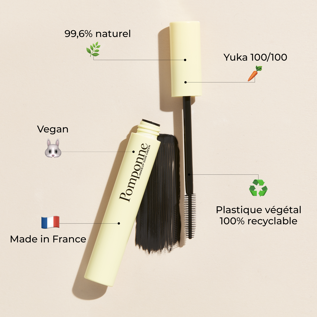Mascara Noir • Mascara Naturel booster de cils