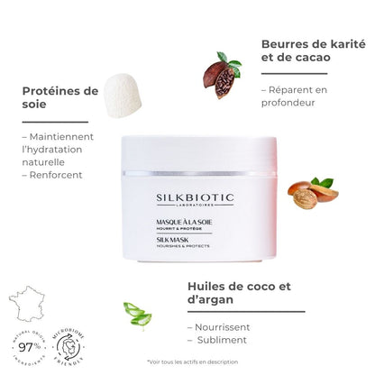 Masque à la soie – Soin Longueurs et pointes – 200ml – SILKBIOTIC