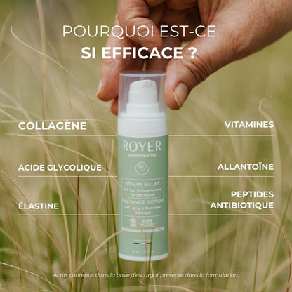 Sérum visage bio à la bave d'escargot