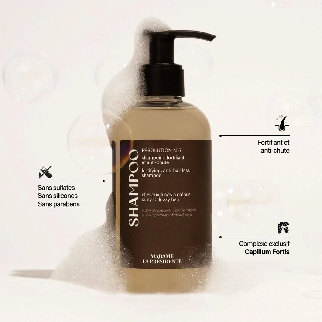 Anti-Hair Loss and Strengthening Shampoo for Coily to Kinky Hair - Resolution N°5