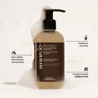 Anti-Hair Loss and Strengthening Shampoo for Coily to Kinky Hair - Resolution N°5