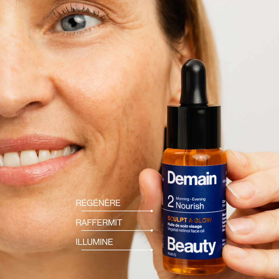 Plant-based retinol facial care oil