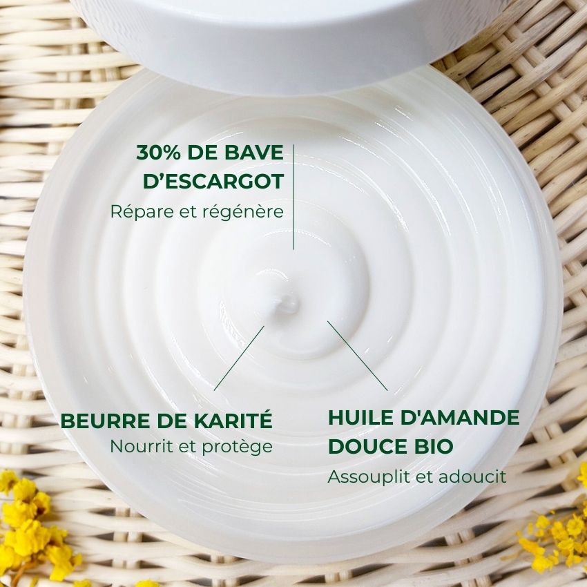 Organic nourishing body balm with snail slime