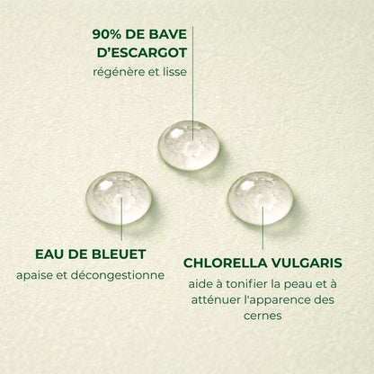 Soin contour des yeux à la bave d'escargot