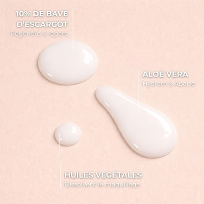 Lait démaquillant à la bave d'escargot