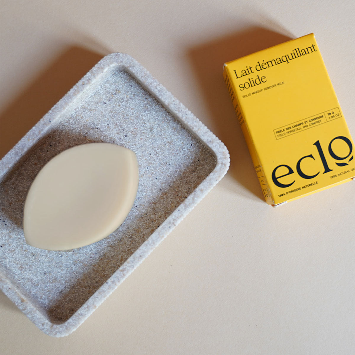 Solid cleansing milk