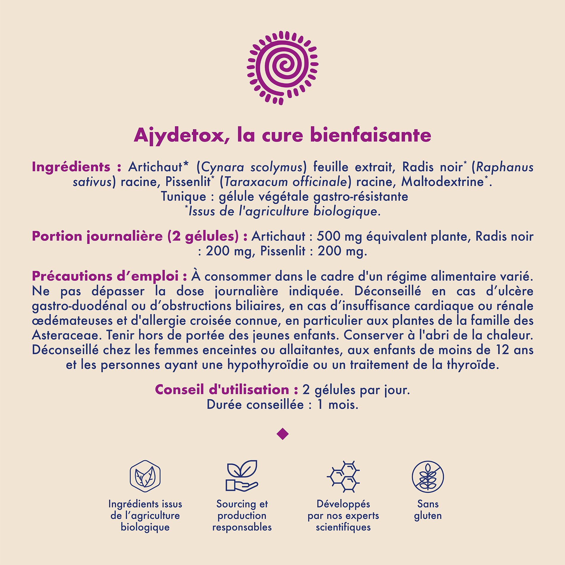 AJYDETOX BIO - Digestion and liver - Food supplements - Depurative