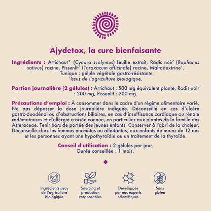 AJYDETOX BIO - Digestion and liver - Food supplements - Depurative