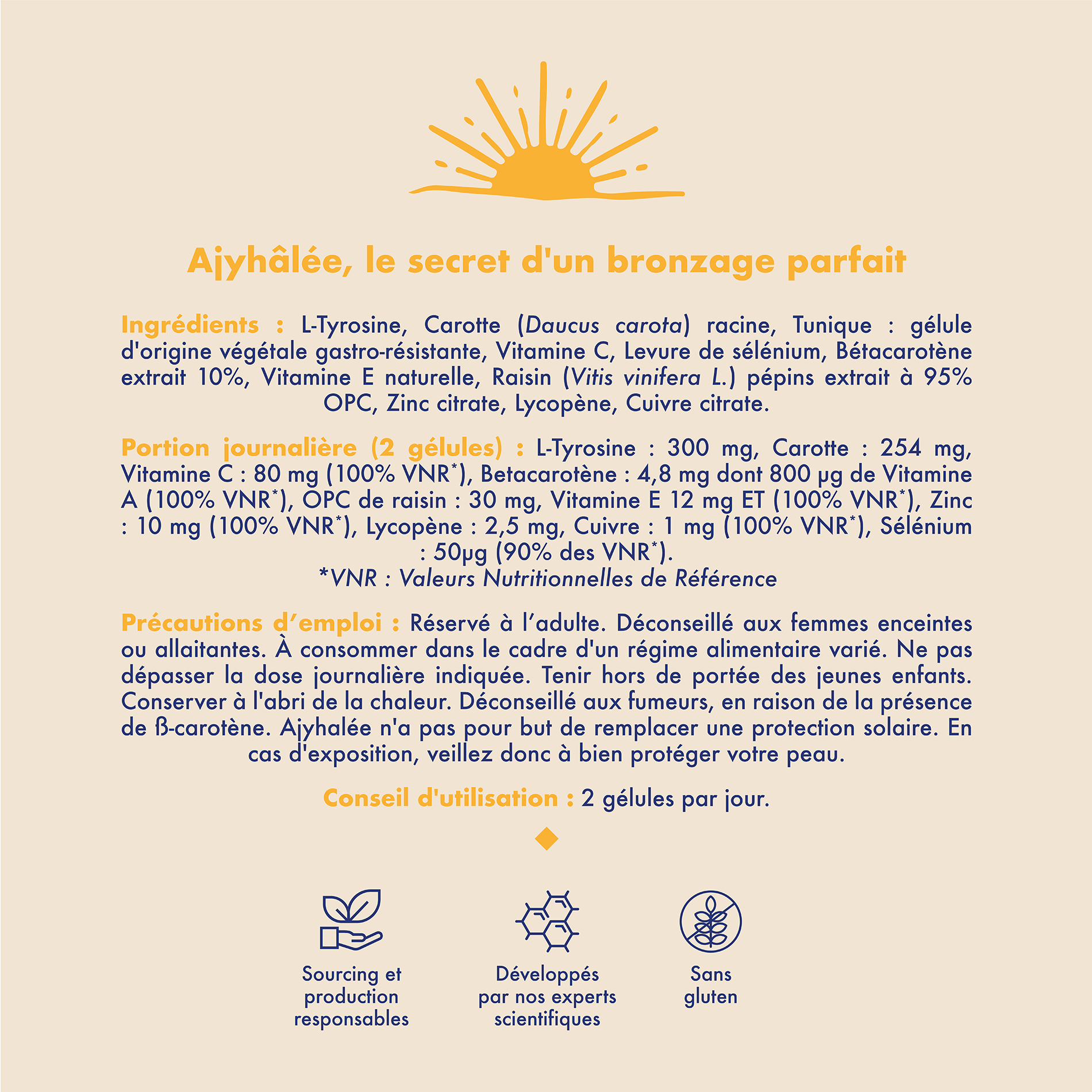 AJYHALÉE - Food supplement - Sun