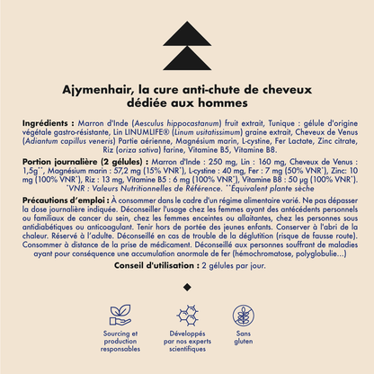 AJYMENHAIR - Male hair loss - Dietary supplements - Hair