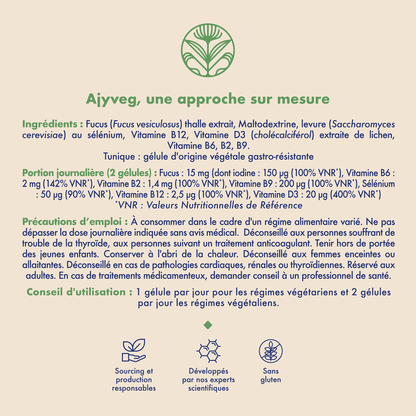 AJYVEG - Food supplements - Vegetarian and vegan diet