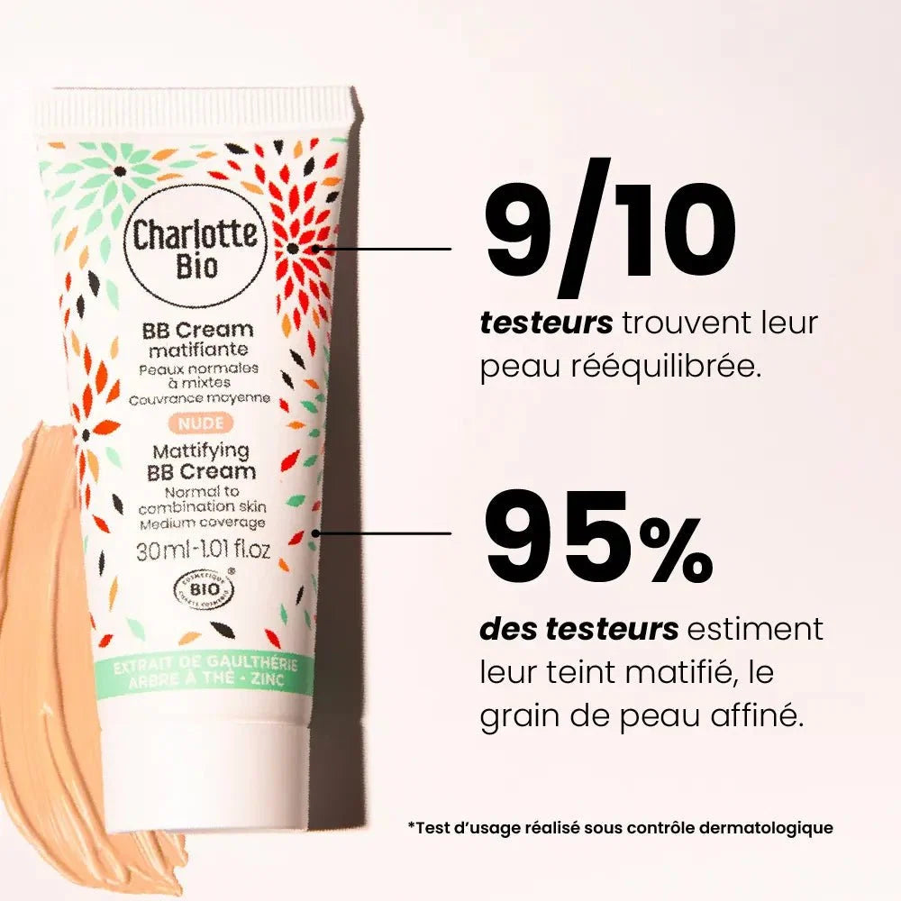 Organic mattifying BB cream