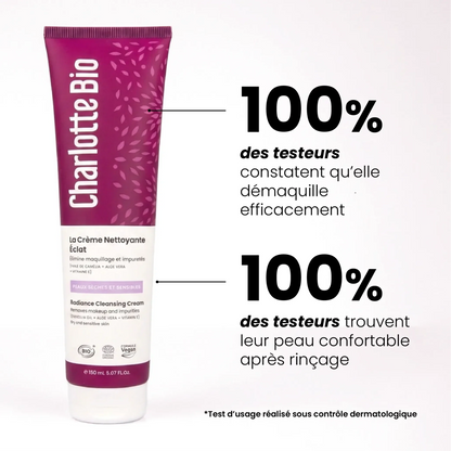 Crème nettoyante visage éclat bio