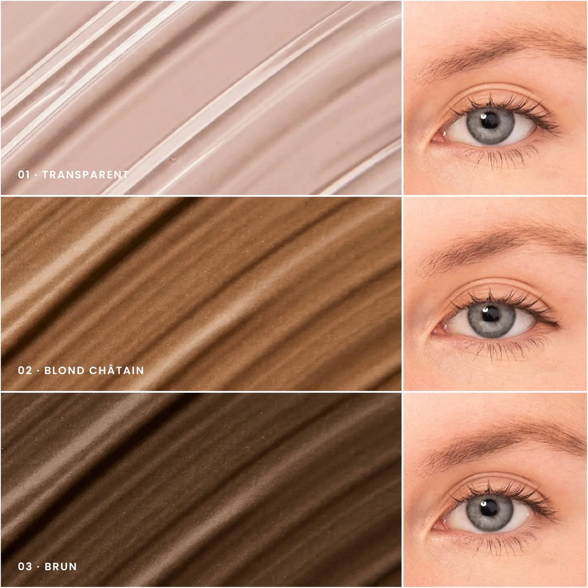 Gel à sourcils transparent