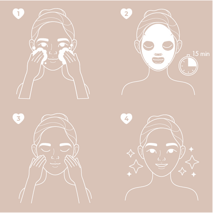Masque tissu visage à la bave d'escargot