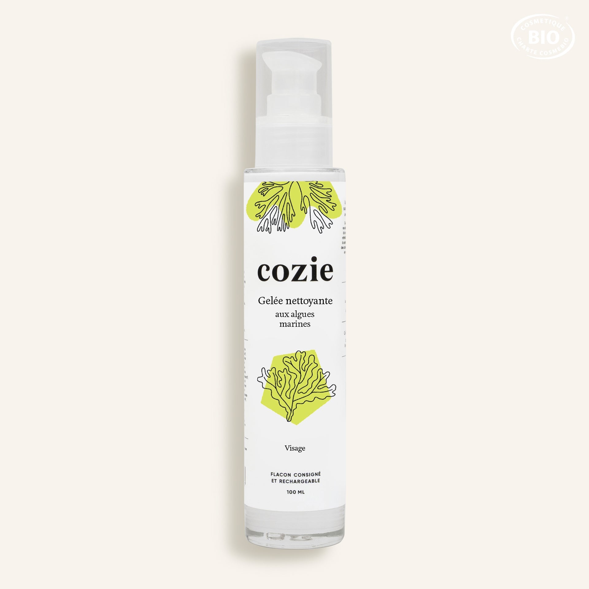 Seaweed cleansing gel for the face