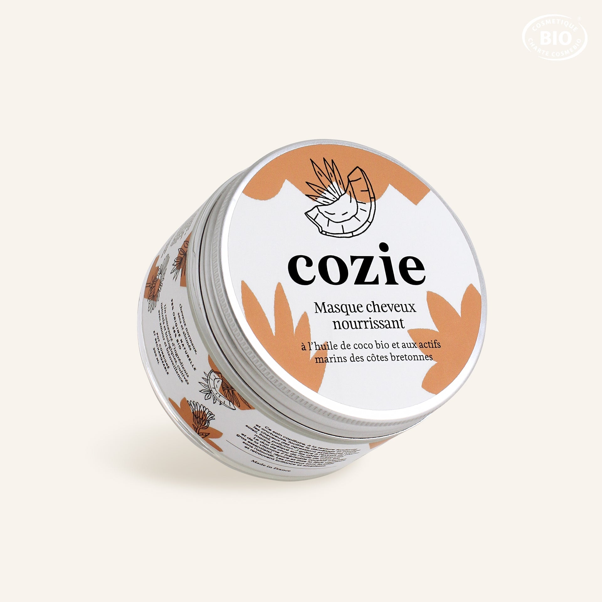 Nourishing hair mask with organic coconut oil and Breton marine active ingredient